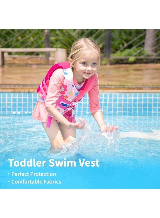 Gogokids سترة سباحة للأطفال، جاكيت عائم للأطفال من 20-30-40-50 رطل للبنات والأولاد، عوامات سباحة مع حزام أمان مزدوج قابل للتعديل، للأطفال من 2-9 سنوات - Image 4