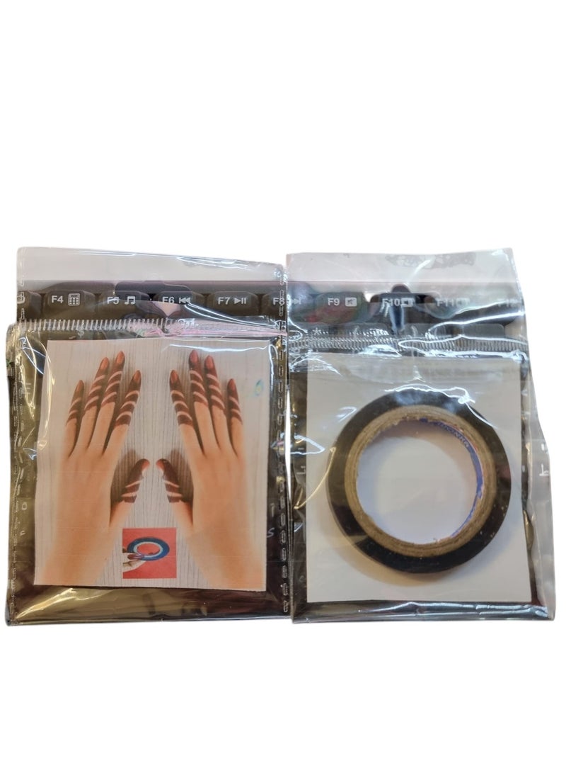 Set Of 2 Henna Tape For Making Different Designs Multicolor - Image 1