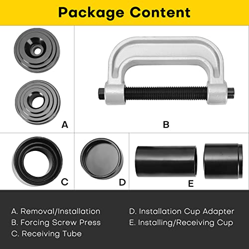 Acymner Ball Joint Press & U Joint Removal Tools | Heavy Duty Ball Joint Service Tool with 4-Wheel Drive Adapters for Most 2WD and 4WD Car Pickup and Light Truck - Image 2