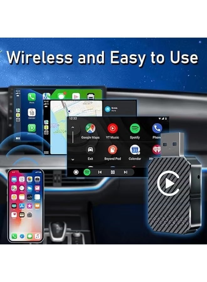 2025 Upgraded Wireless CarPlay Adapter – Converts Wired CarPlay to Wireless, Plug and Play, Compatible with 2016 Cars & iPhone iOS 12+, Black - Image 3