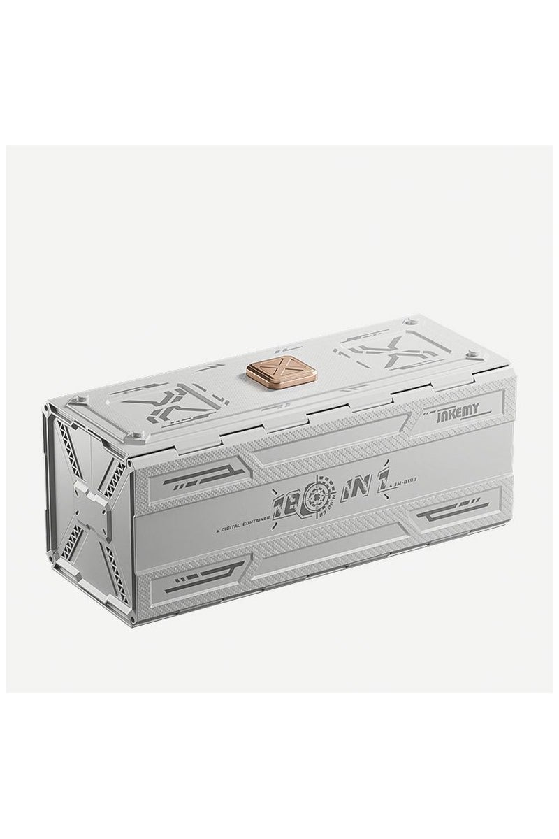 JAKEMY 180-in-1 Electric Precision Screwdriver Kit with Magnetic CR-V Bits, Smart LED Compact Case, 3 Torque Settings, Innovative Magnetic Opening Box, 500mAh Battery, Full Accessories Included – Ideal for Phone, Computer, Electronics Repair & Professional Mechanical Maintenance – Portable Multifunction Cordless Mini Electric Screwdriver with Durable S2 Bits and Stylish Modern Case - Image 5