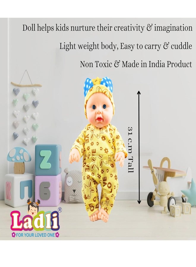 Ladli Realistic Baby Boy Doll Toddler Dolls That Look Real PVC Babies with Clothes (Yellow) - Image 2