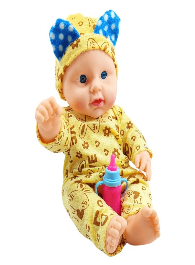 Ladli Realistic Baby Boy Doll Toddler Dolls That Look Real PVC Babies with Clothes (Yellow) - Image 3