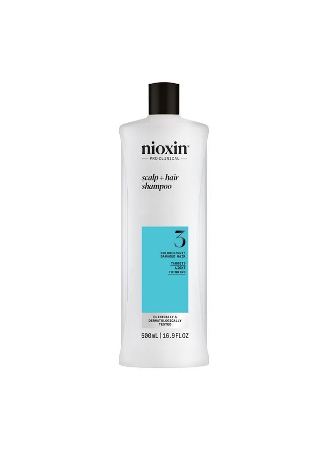 Nioxin - Nioxin System 3 Scalp + Hair Shampoo - Hair Thickening Shampoo For Damaged Hair with Light Thinning, 16.9 fl oz (Packaging May Vary) - Image 1