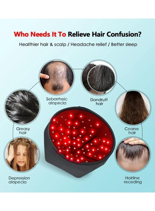 Generic Hair Growth Cap, Anti Hair Loss Helmet Electric Scalp Massager Infrared Light Therapy Hair Regrowth Treatment Hair Restoration Helmet Scalp Circulation Enhancer Anti-Thinning Cap Hair Loss Therapy - Image 4