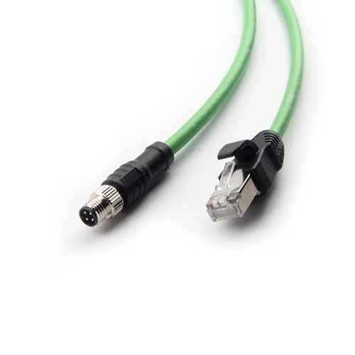 XENOCAM M12 to RJ45 Industrial Ethernet CableAutomation Systems Interconnect M12 4 Pin D Code Male to RJ45 Male Shielded Cable Assembly Cat5e SFTP 24 AWG 33Ft - Image 3