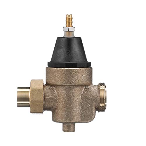 Watts LFN45B Series 1" Lead-Free Cast Copper Silicon Alloy Water Pressure Reducing Valve, NPT Thread Union Inlet x NPT Female Outlet, Elastomer Disc, Adjustable Pressure 25 to 75 psi, Maximum 400 psi - Image 2