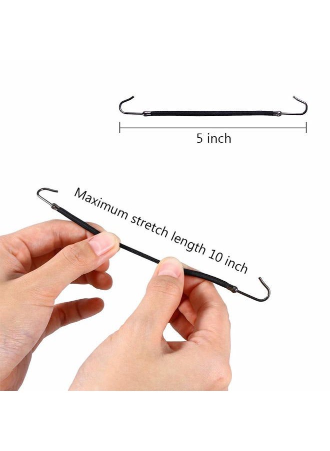 YBB 36 Pcs Ponytail Hooks Hair Clips, Elastic Hair Ties Ponytail Holders for Women Hair Styling (Black, Brown and Gold) - Image 2