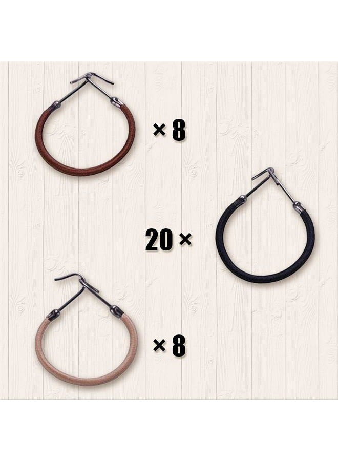 YBB 36 Pcs Ponytail Hooks Hair Clips, Elastic Hair Ties Ponytail Holders for Women Hair Styling (Black, Brown and Gold) - Image 3