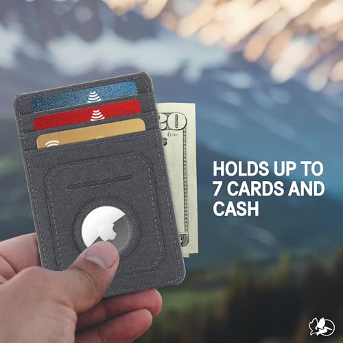 Pelican Aegis AirTag WalletCard Holder RFID Blocking Slim Wallet with Airtag Holder Holds 7 DebitCredit Cards Cash wQuick access Front Pocket Durable 500D Cordura Charcoal - Image 3