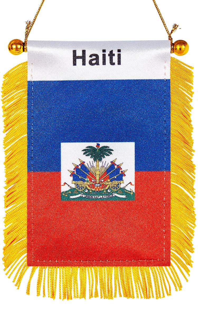 WXTWK National car window hanging flag (Haiti) - Image 1