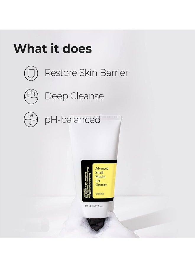 COSBEAUTY Advanced Snail Mucin Gel Cleanser 150ml, Dense Texture Helps Reduce Irritation For Gentle Everyday Cleansing, For Sensitive Skin, Gentle Skin-Friendly and Low Stimulation, Can Be Used For a Long Time  - Image 3
