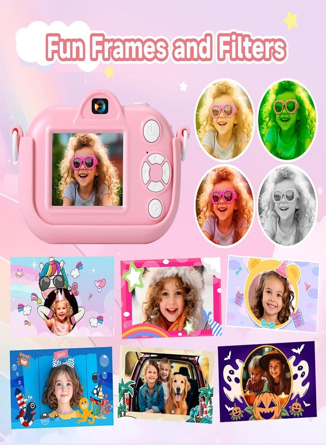 MAVOKIS Kids Camera Digital Camera for Age 3-8, 1080P Toddler Camera for Kid with 32GB SD Card, Toddler Girls Toys Age 6-9, Christmas Birthday Gifts for Children, Peach Pink - Image 4