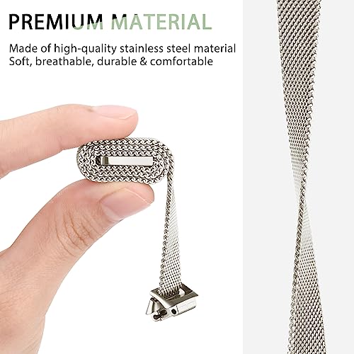 Meliya Metal Band for Fitbit Inspire 3 Bands Women Men, Stainless Steel Adjustable Straps Replacement Bands for Fitbit Inspire 3 Fitness Tracker (Starlight) - Image 3