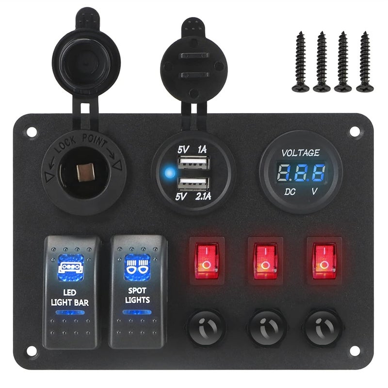 Wivplex Dual USB Ports Rocker Switch Panel - Image 1