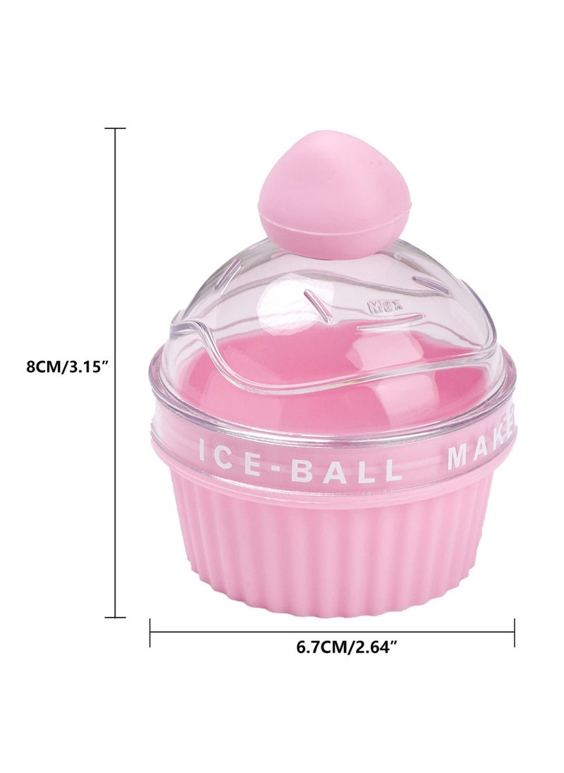 Excefore - Round Ice Cube Moulds, 3Pcs Ice Ball Maker Mould, Sphere Ice Cube Mould for Whiskey, Cocktails, Coffee and Juice, Reusable Sphere Ice Tray for Cocktail, Bourbon, Scotch - Image 1