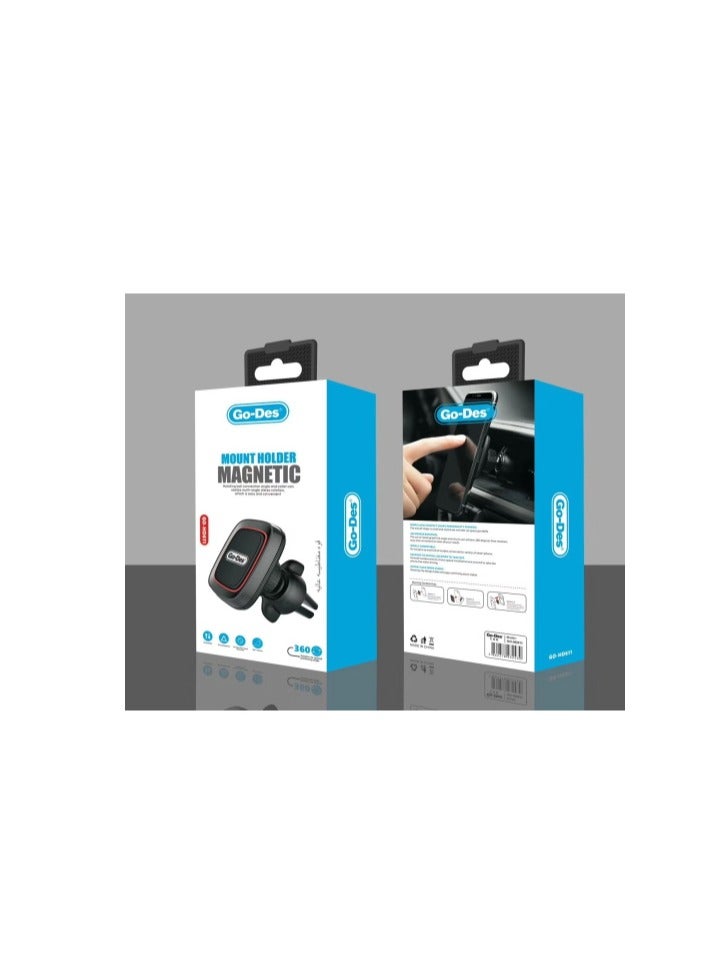 GO-Des Universal Cell Phone Holder Magnetic Air Vent Car Phone Mount hd611 - Image 2