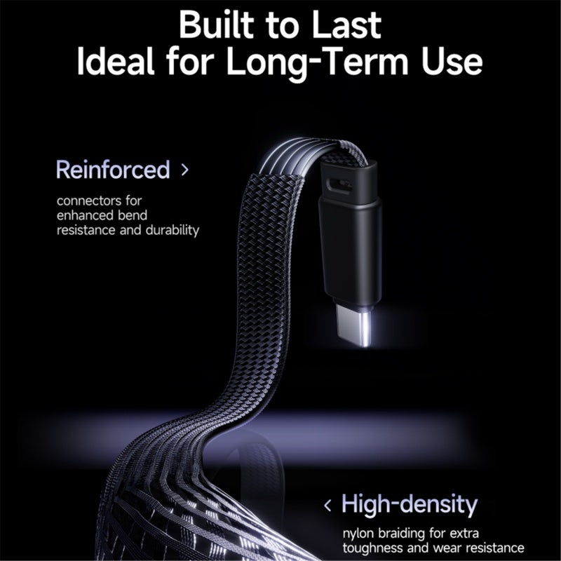 Baseus MVP 3 Fast Charging Cable USB-C to USB-C 100W 1m Cosmic Black - Image 4