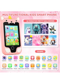 EVEREEN Kids Smart Phone for Girls, Dual Camera Unicorn Kids Phone Toy with Games, Music Player, Toddler Cell Phone Kids Learning Play Toy for 3-12 Years Old Boys Girls, Christmas Birthday With 8G Card (Purple)  - Image 2