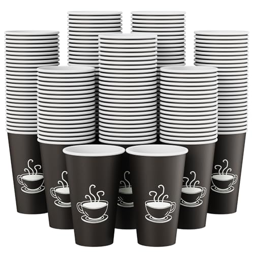 TV TOPVALUE 16 oz Paper Coffee cups 210 Count Disposable Drinking Cups for Parties Office Use and Everyday Needs - Image 1
