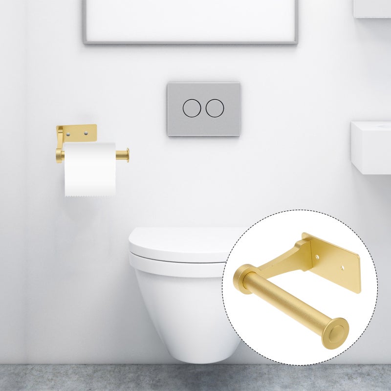 🚽 حامل ورق مرحاض مثبت على الحائط بتصميم لاصق لتوفير المساحة - Image 1