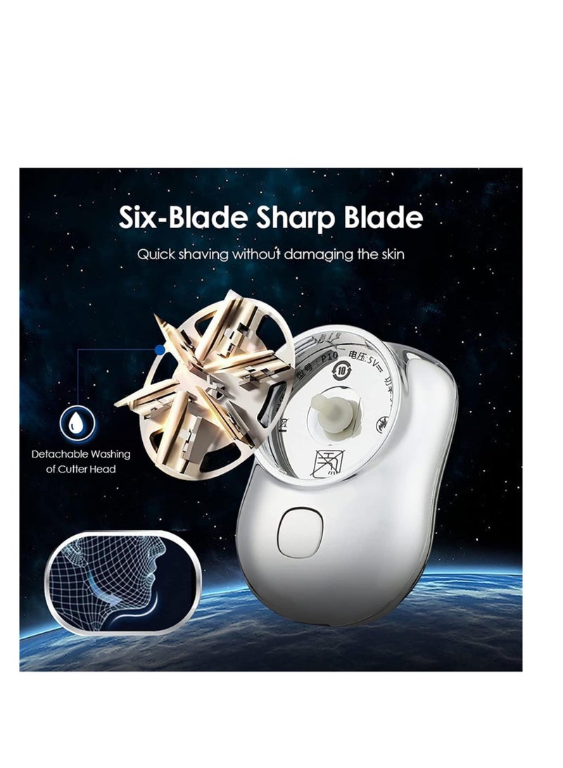 ELTRAZONE USB Mini Shaver Pocket Portable Electric Shaver, 2023 New Travel Electric Razor Round Shaving Machines for Men, Wet Dry Magic Rechargeable Mini Shavers Mens Electric Razors for Shaving Face (Black) - Image 5