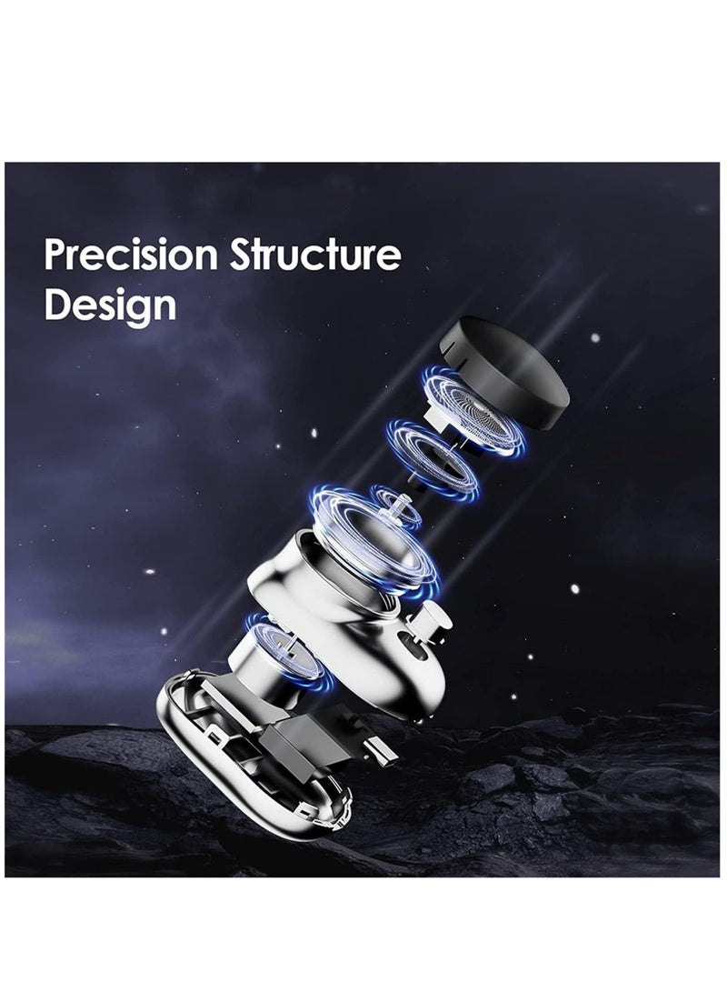 ELTRAZONE USB Mini Shaver Pocket Portable Electric Shaver, 2023 New Travel Electric Razor Round Shaving Machines for Men, Wet Dry Magic Rechargeable Mini Shavers Mens Electric Razors for Shaving Face (Black) - Image 4