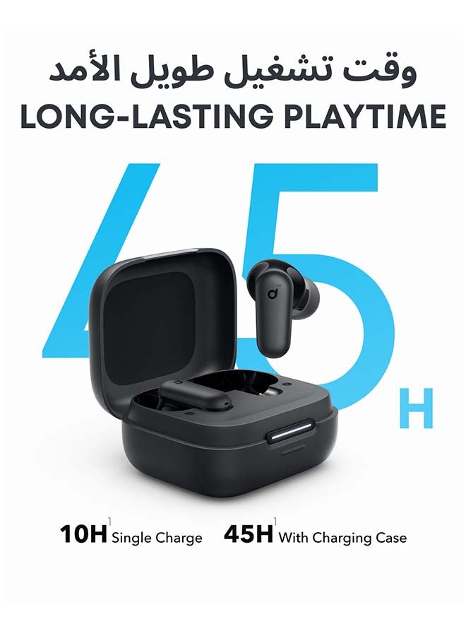 Soundcore R50i NC by Anker Noise Cancelling Earbuds, Strong and Smart Noise Cancelling, Powerful Bass, 45H Playtime, 2-in-1 Case and Phone Stand, IP54, Wireless Earbuds, Bluetooth 5.4, App Control Black - Image 5