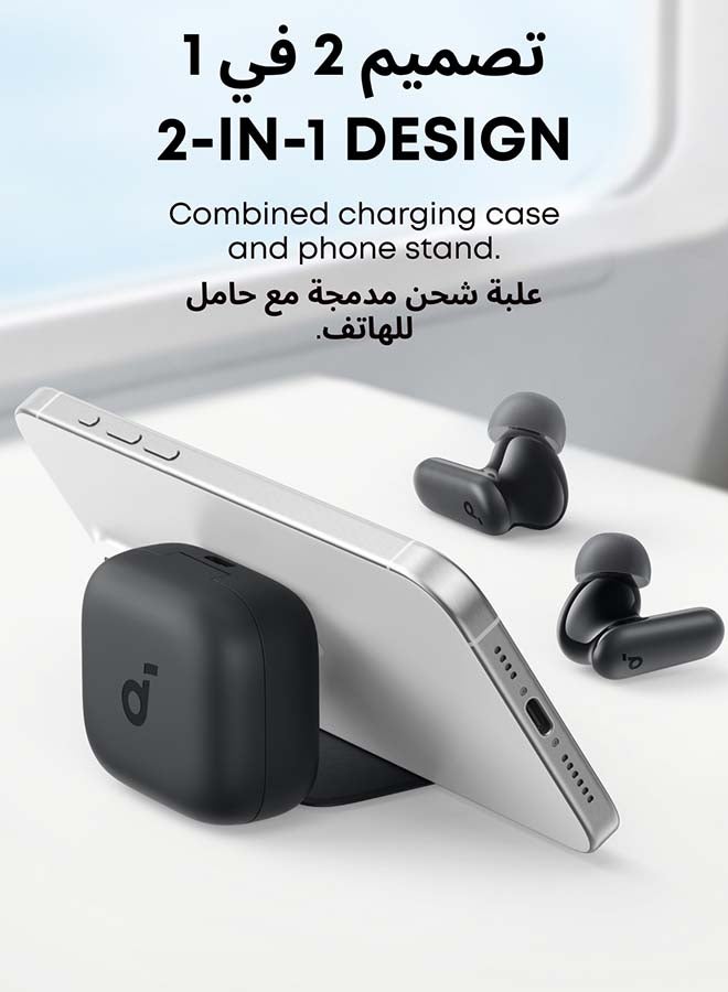Soundcore R50i NC by Anker Noise Cancelling Earbuds, Strong and Smart Noise Cancelling, Powerful Bass, 45H Playtime, 2-in-1 Case and Phone Stand, IP54, Wireless Earbuds, Bluetooth 5.4, App Control Black - Image 3