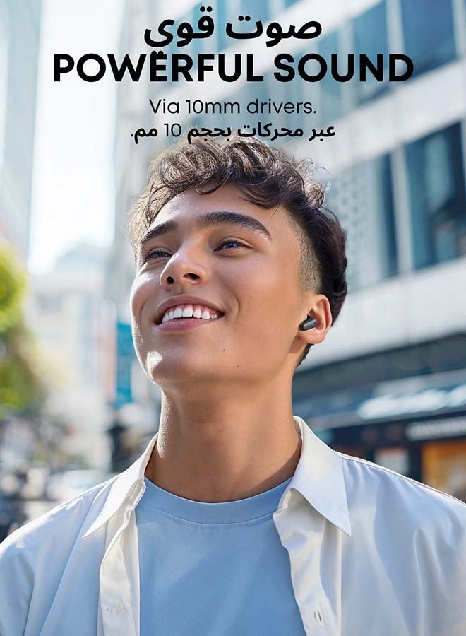 Soundcore R50i NC by Anker Noise Cancelling Earbuds, Strong and Smart Noise Cancelling, Powerful Bass, 45H Playtime, 2-in-1 Case and Phone Stand, IP54, Wireless Earbuds, Bluetooth 5.4, App Control Black - Image 4
