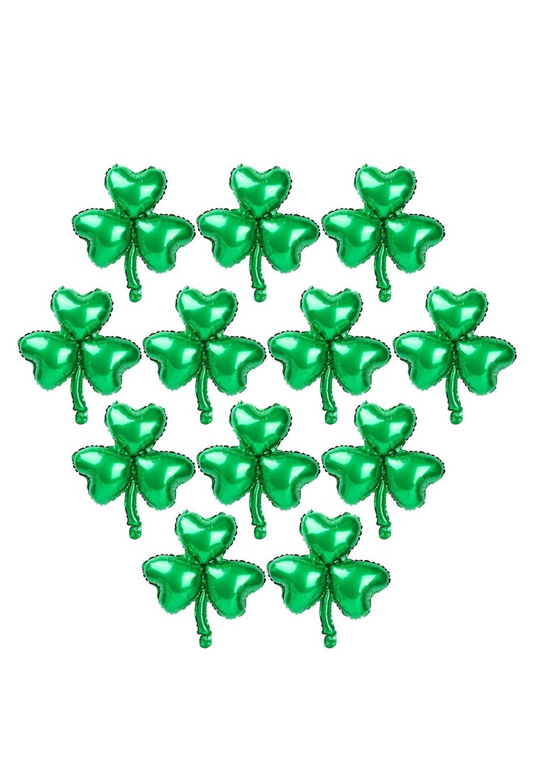 Barakah Green Balloons, 12 Pcs Shamrock Foil Balloons, Shamrock Balloons Decorations Lucky Clover Balloons, for Baby Shower Decorations, Birthday Decorations, Party Decorations - Image 1
