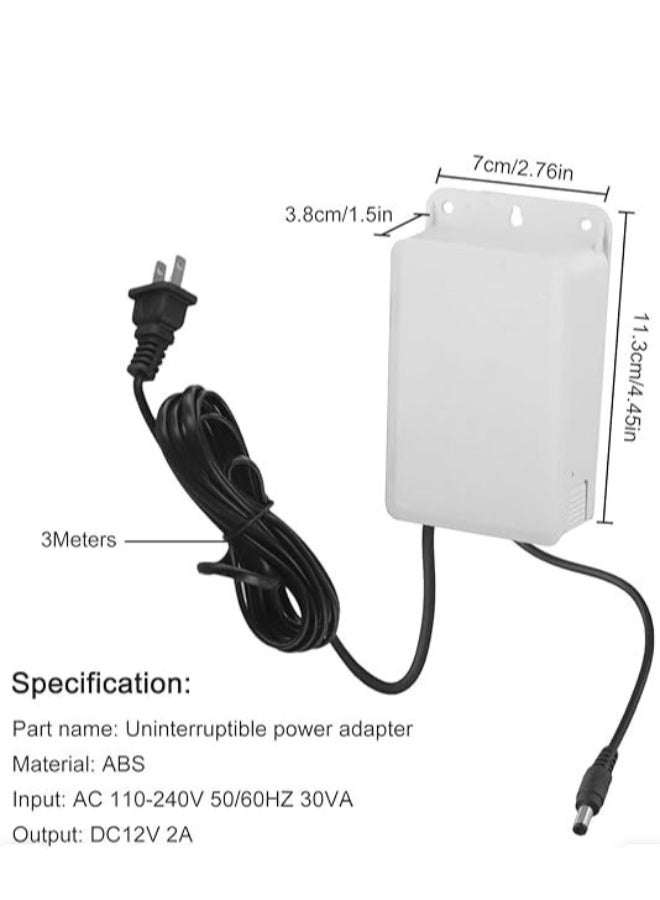 مزود طاقة احتياطي Mini UPS ببطارية داخلية قابلة لإعادة الشحن، خرج 12V 2A، مناسب للراوتر والمودم والأجهزة المتوافقة العاملة بتيار مستمر - Image 2