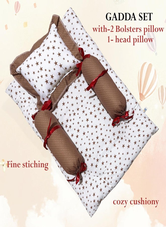 CUSTOMARY New Born Baby Sleeping Bag, Baby Mosquito Net, Reversible Round Bed Tub and Gadda Bedding Set for 0-6 Months Pack of 4 - Image 4