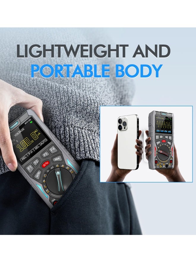 AT312G 3 in 1 Oscilloscope Digital Scope Multimeter with 12MHz Bandwidth 50MSa/s Sampling Rate Built-in Generator Multiple Multimeter Tester Function