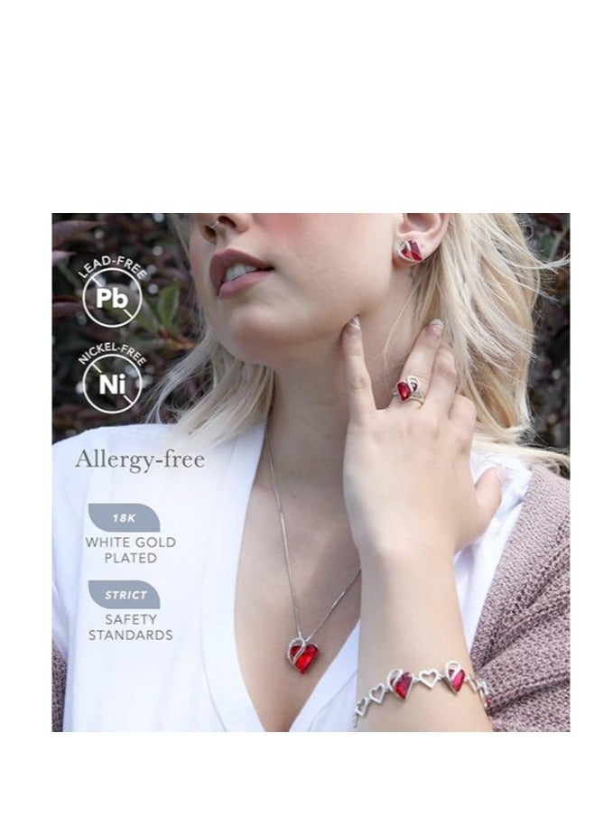 Love necklace, silver pendant necklace with gift box for women  - Image 2