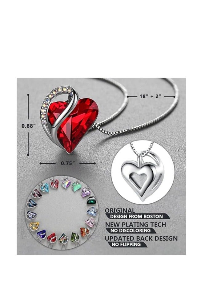 Love necklace, silver pendant necklace with gift box for women  - Image 3