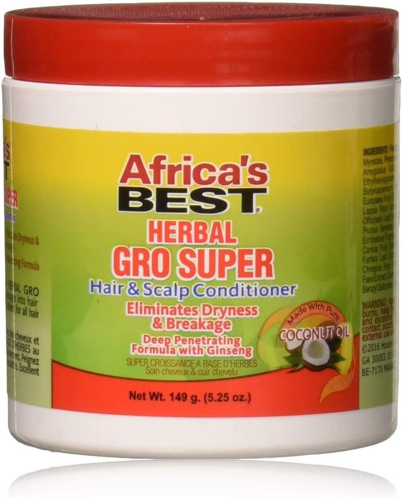 Africa's Best Herbal Gro Super Hair & Scalp Conditioner with Coconut Oil - 5.25 oz - Image 1