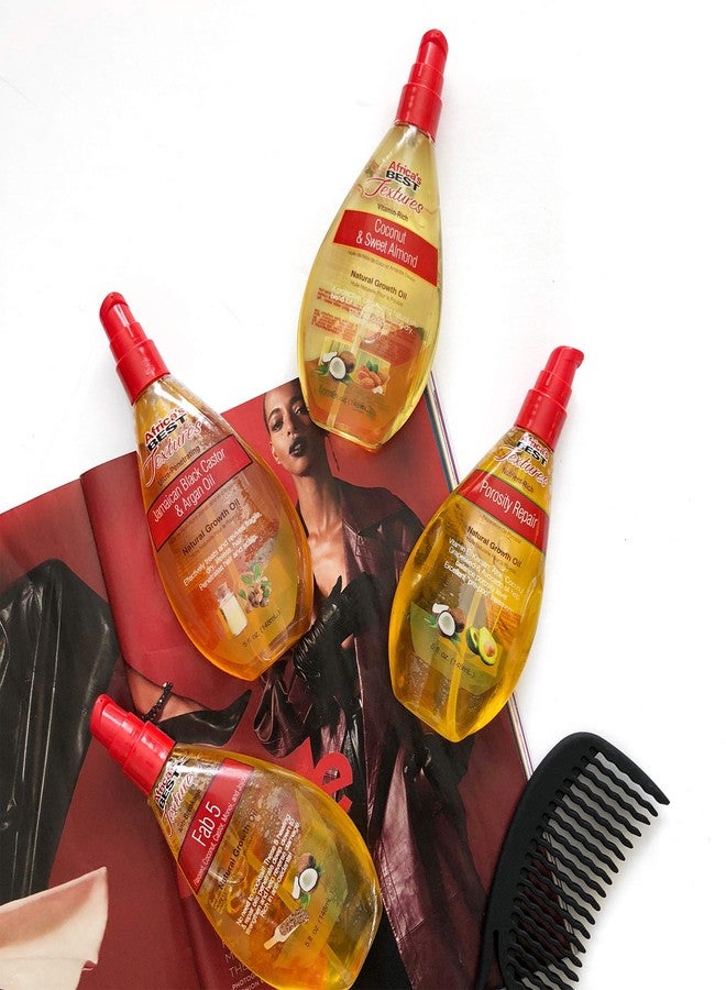 Africa's Best Textures Coconut and Sweet Almond Growth Oil, Vitamin-Rich Protective Hair Therapy, Smooths and Seals Rough Raised Cuticles, 5 Fluid Ounce - Image 3