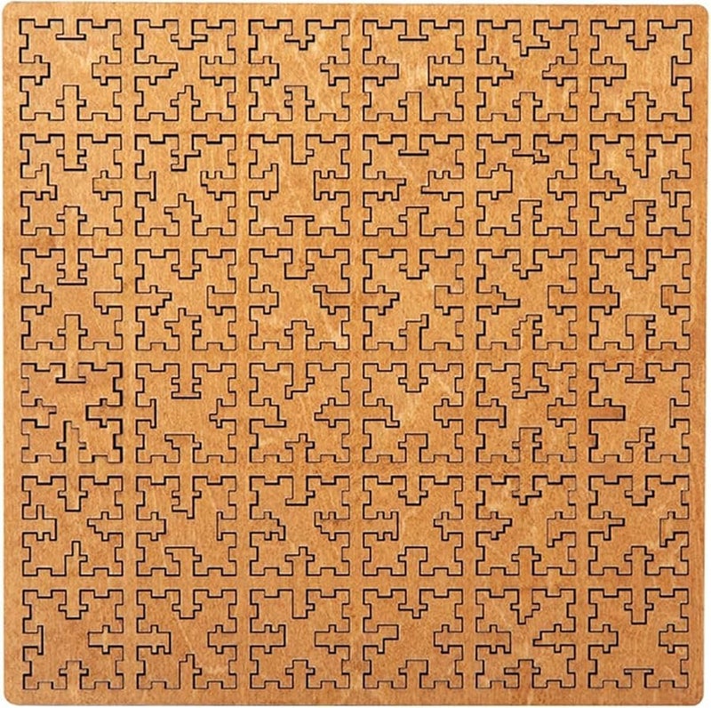 Type C Wooden Jigsaw Puzzle For Adults Mind Bending Irregular Fractal Tray Brain Training Game - Image 1