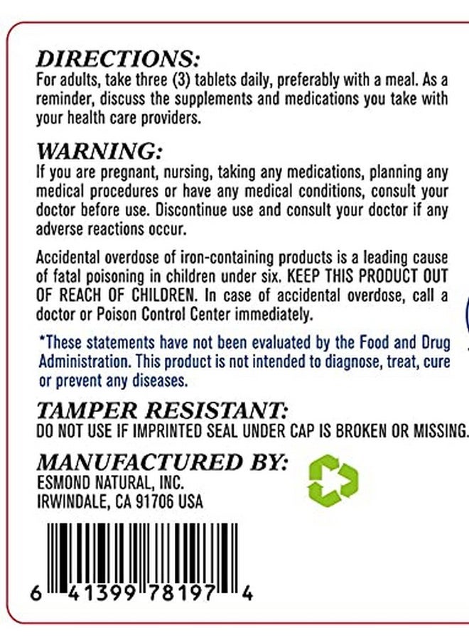 Esmond Natural - : Hair Skin & Nails (Promotes Firm Skin Strengthens Hair And Nails) Gmp Natural Product Assn Certified Made In Usa 60 Tablets - Image 1