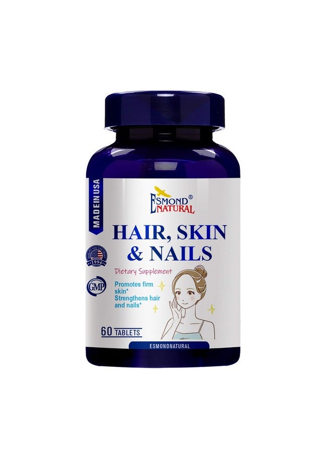 Esmond Natural - : Hair Skin & Nails (Promotes Firm Skin Strengthens Hair And Nails) Gmp Natural Product Assn Certified Made In Usa 60 Tablets - Image 1