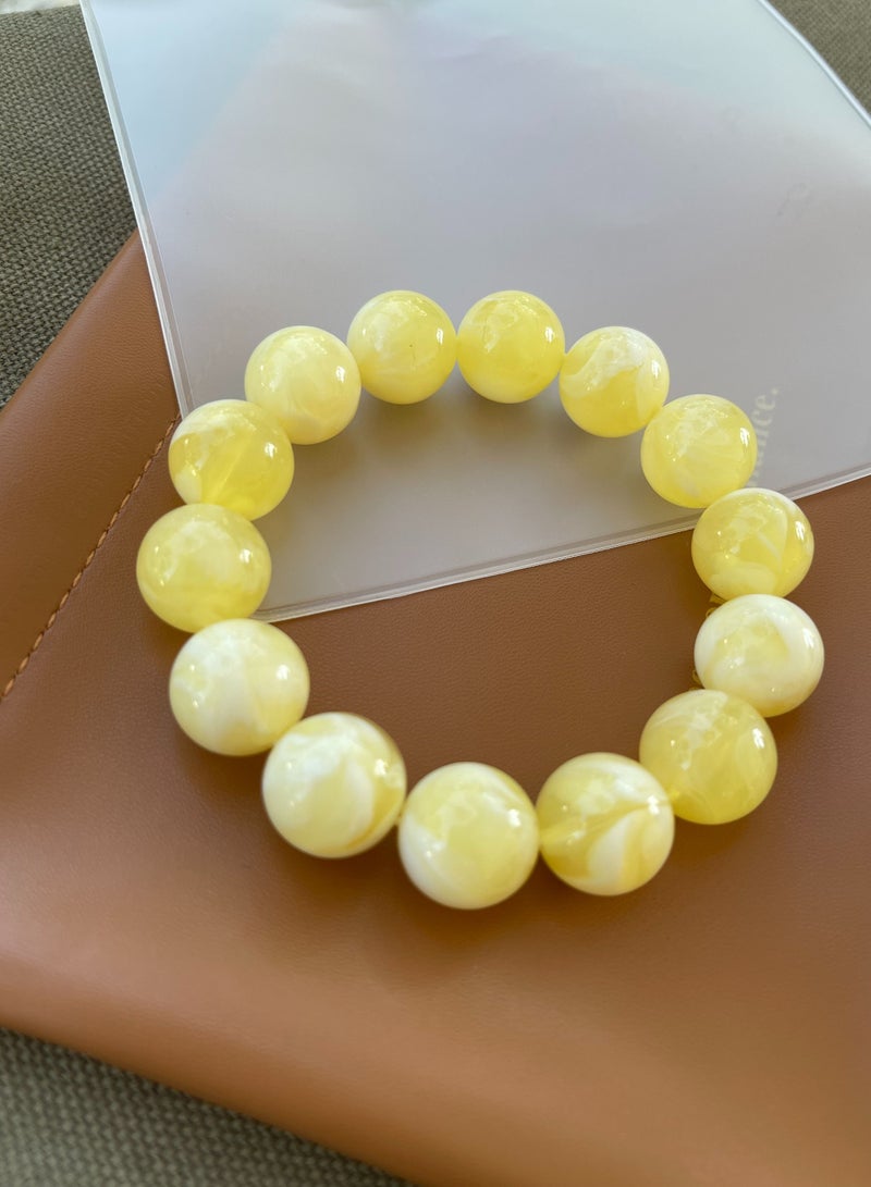 عام سوار مطرز بالخرز العنبر من الراتينج 20 مللي متر