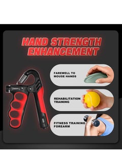 SYOSI Grip Strength Trainer, Adjustable Resistance 11-220 Ibs Forearm Exerciser, Five Fingers Grip Strength Trainer with Counter, Hand Grips Strengthener for Muscle Building and Injury Recover  - Image 2