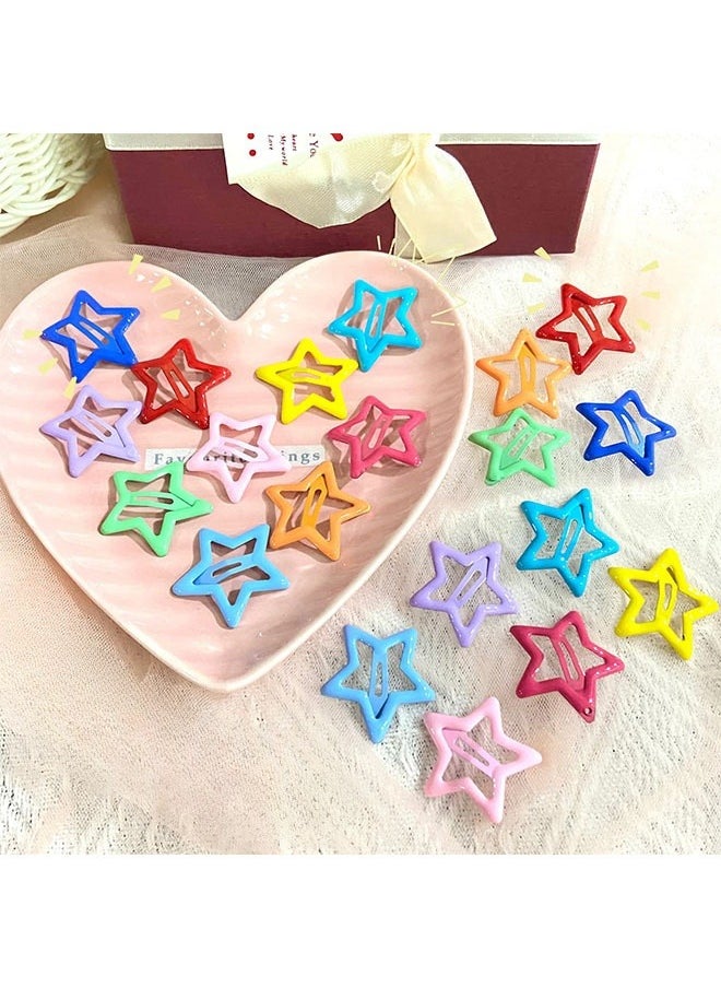 DAREU 23-Piece Star Hair Clips for Girls and Women, 1.65" Non-Slip Metal Snap Barrettes, Colorful Hair Accessories for Daily Wear and Special Occasions  - Image 5