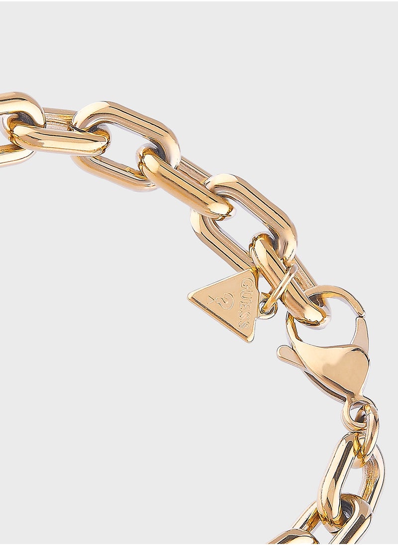 GUESS Jubb05016Jwygs 18Mm Pave Heart Chain Bracelet  - Image 2