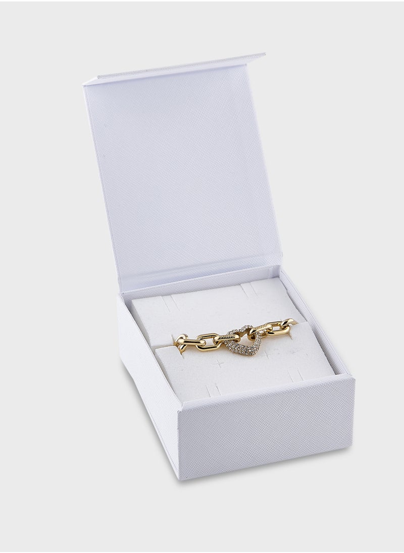 GUESS Jubb05016Jwygs 18Mm Pave Heart Chain Bracelet  - Image 4
