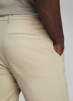 CALVIN KLEIN Slim Stretch Satin Chino Trousers  - Image 3