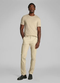 CALVIN KLEIN Slim Stretch Satin Chino Trousers  - Image 4