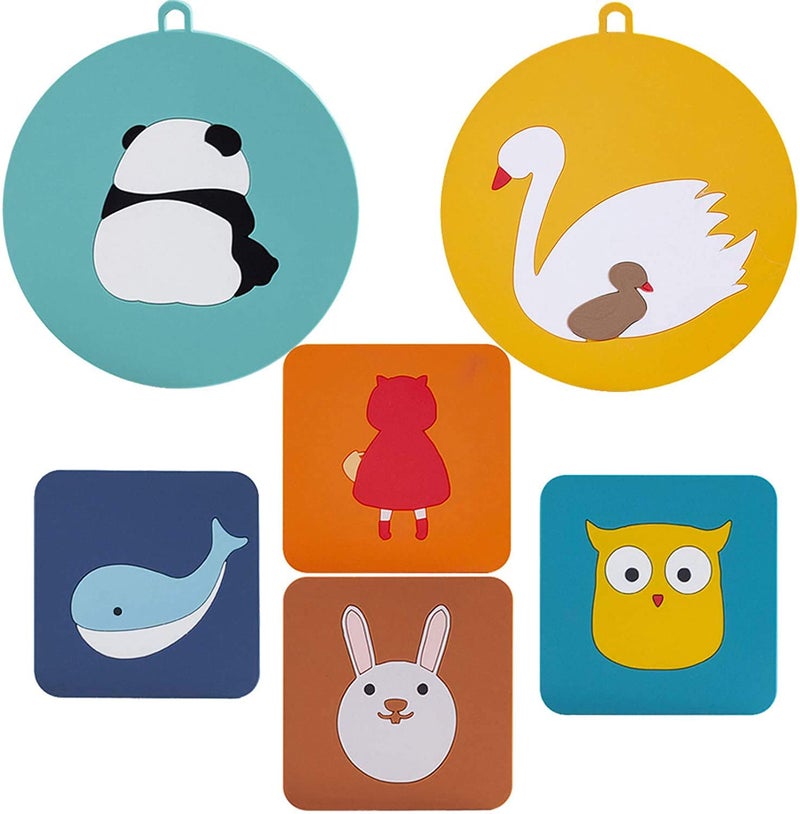 KPNG Silicone Coasters for Drinks Kids, Non-Slip Soft Silicone Material Table Coasters for Housewarming, Kitchen, Drink Coaster (Pack of 4, Mix (9 x 9 x 0.8 cm)(15 x 15 x 1.8)) - Image 3
