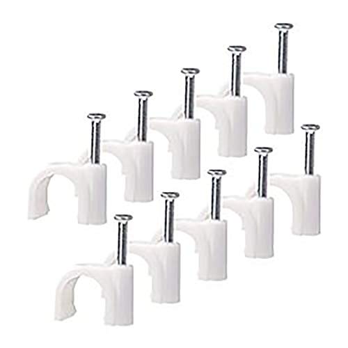 PVC White Cable Clip 8mm 25 Pcs  - Image 1